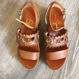 EUC Jessica Simpson Sandal Wedges, Size 8